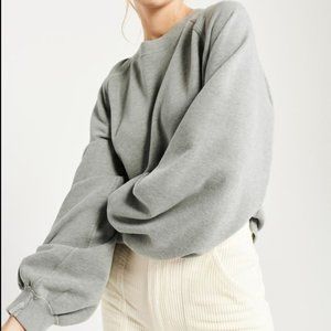 Abercrombie Navy Balloon Sleeve Sweater